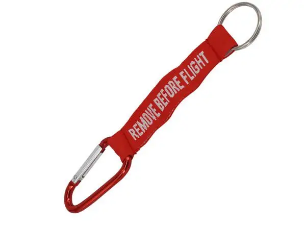 3 шт./лот творческий стиль унисекс remove Before Flight цепочка для ключей красный брелок тканый брелок с буквой