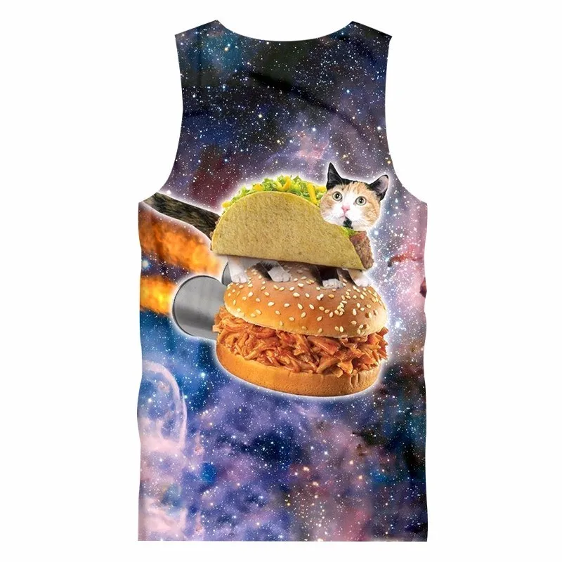 OGKB хип-хоп галактика космические Топы для женщин/мужчин 2018 лето 3D печать животное