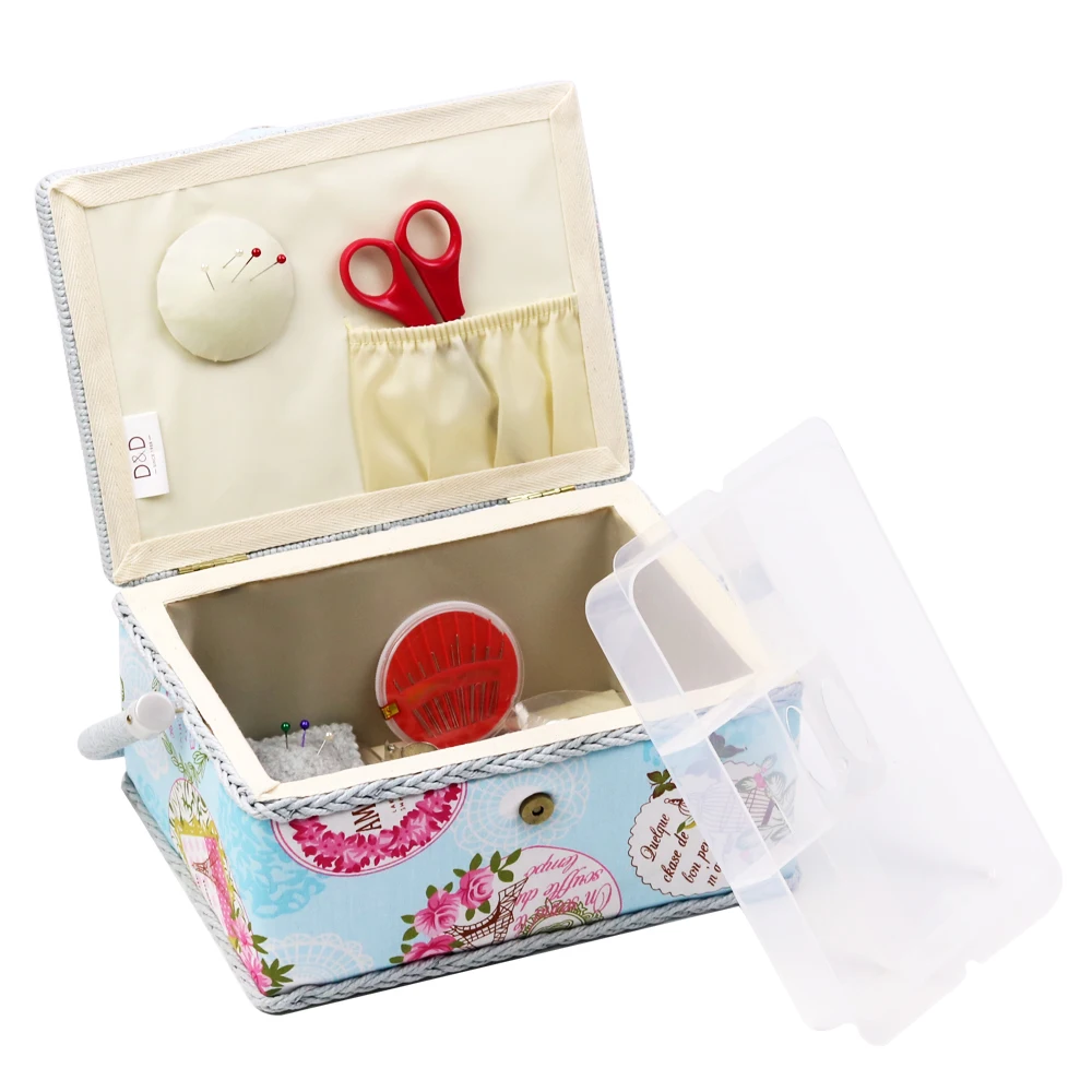 Набор для шитья дома тканевые корзины хранения ножницы нитки стежка иглы коробка