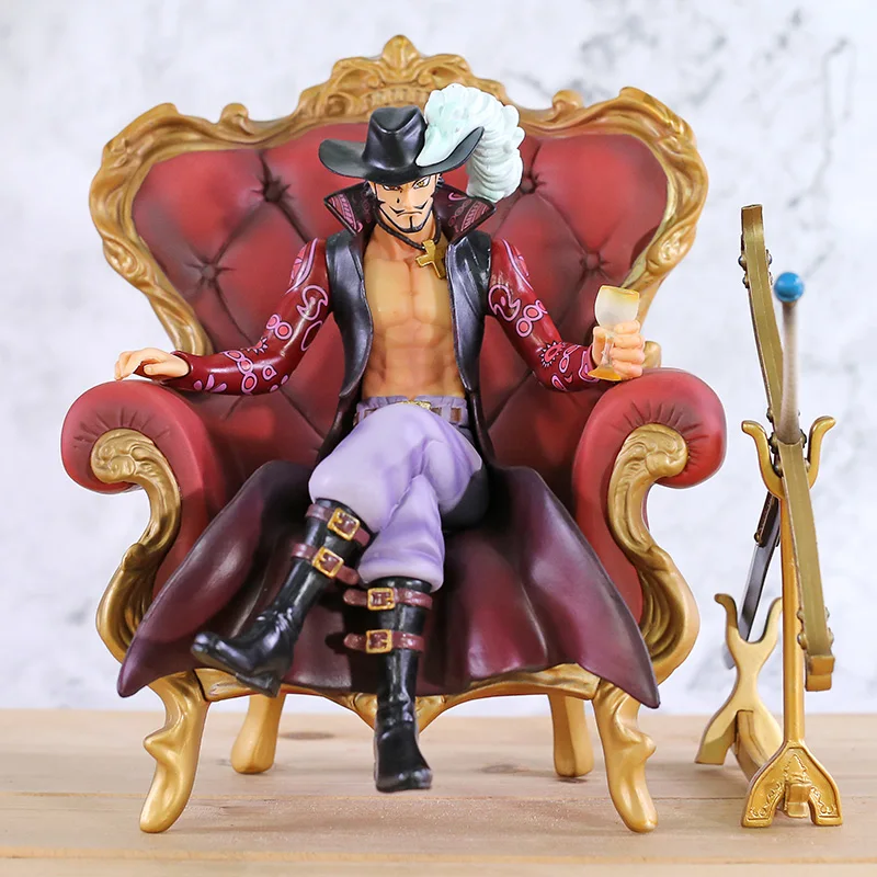 Поп сидящий Ver. Dracule Mihawk масштаб 1/8 окрашенная фигурка GK Kai диван ПВХ игрушки