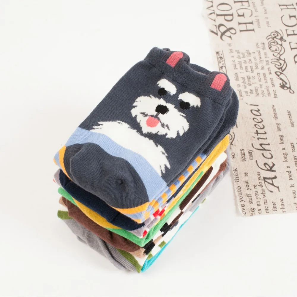 Носки женские хлопковые с мультяшным принтом милые повседневные короткие штаны