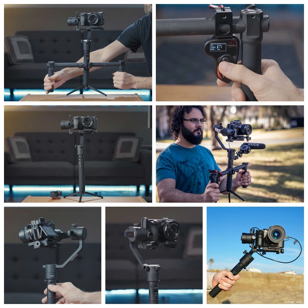 MOZA Aircross ручной карданный стабилизатор steadicam для беззеркальной камеры до 1,8 кг для sony A6000 RX100 A7 серии Pana GH4/5