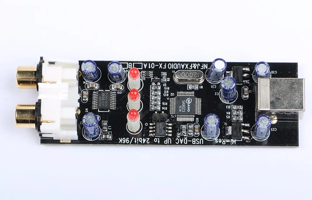 FX-аудио FX-01 USB DAC звуковая карта аудио декодер частота дискретизации дисплей SA9023 PCM5102 24 бит 96 к