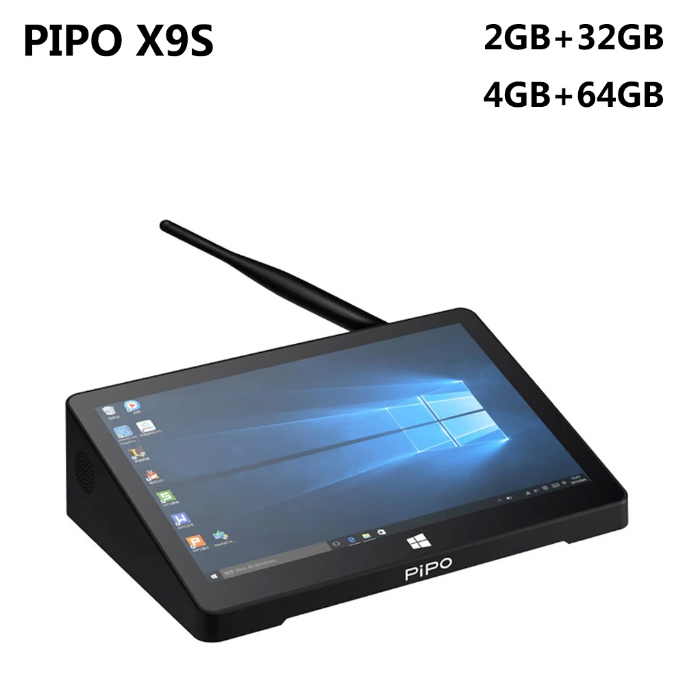 Мини ПК PIPO X9S Win10 + Android 5 1 2 ГБ 32 4 64 процессор Intel Cherry trail Z8350 Смарт ТВ приставка с