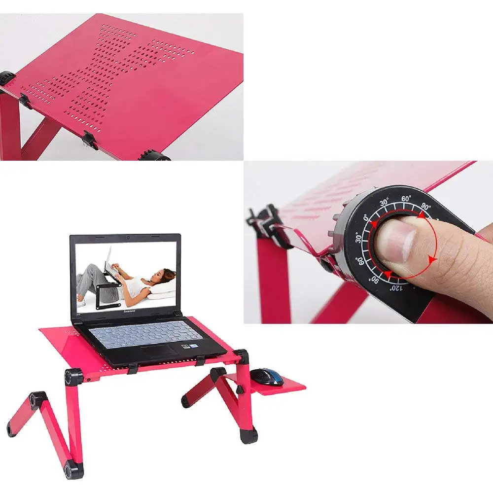 Laptop Table Stand With Adjustable Folding Ergonomic Design Stand Notebook Desk  For Ultrabook, Netbook Or Tablet With Mouse Pad images - 6