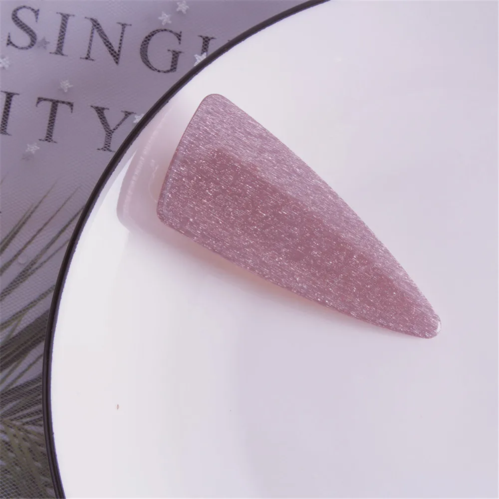 Модные геометрические Акриловые зажимы для волос круглая форма сердца шпилька