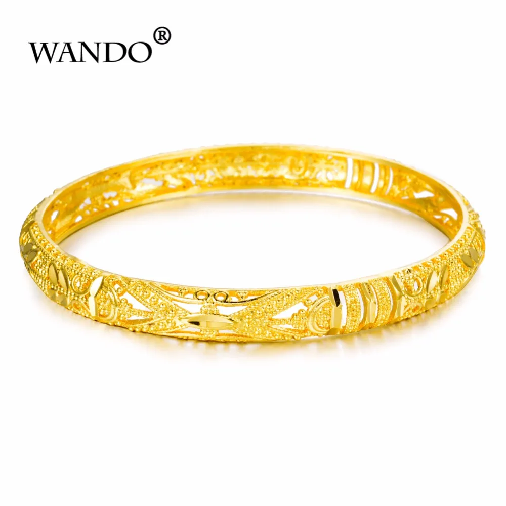 WANDO 2 шт./лот африканские ювелирные изделия золотой Дубайский браслет в виде