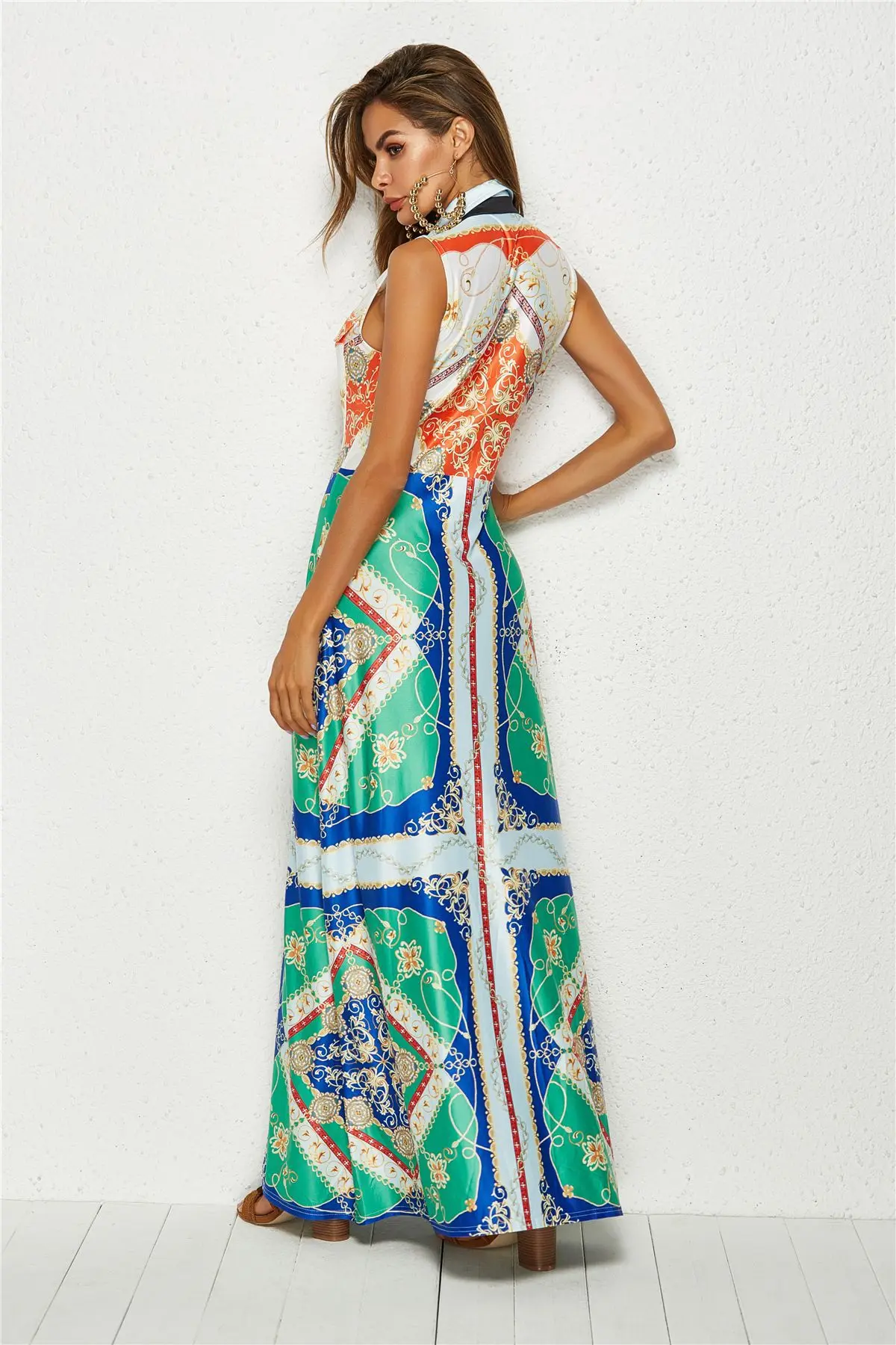 Z-ZOUX женское платье без рукавов сексуальное с цветочным принтом винтажное