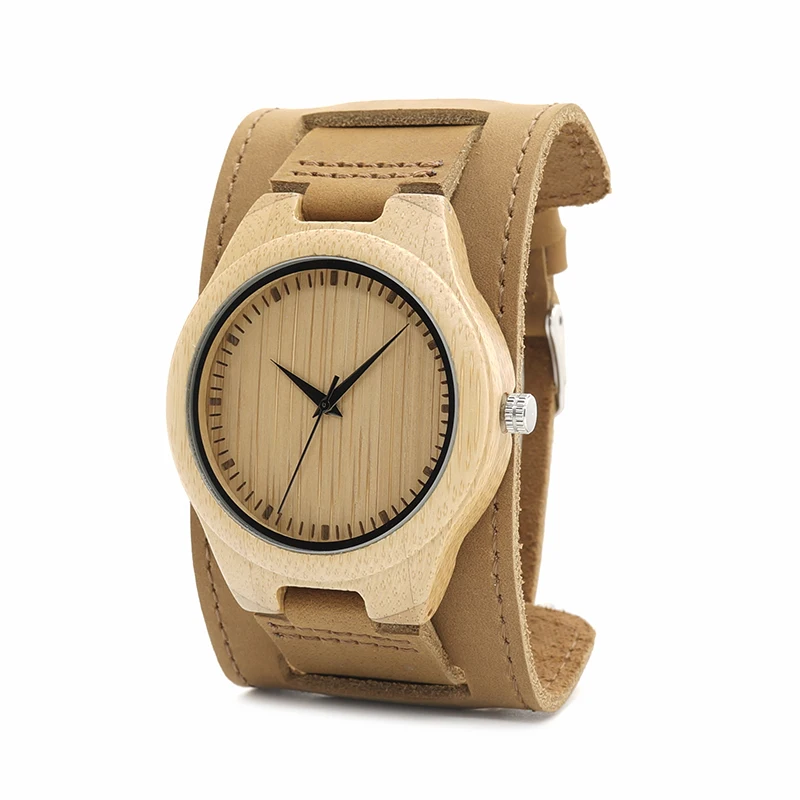 BOBO BIRD мужские часы из бамбукового дерева Браслеты Chicago съемный широкий мягкий