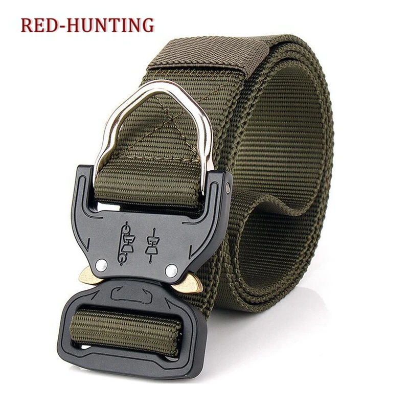 Военный тактический ремень для мужчин сверхмощный охотничий с пряжкой военный