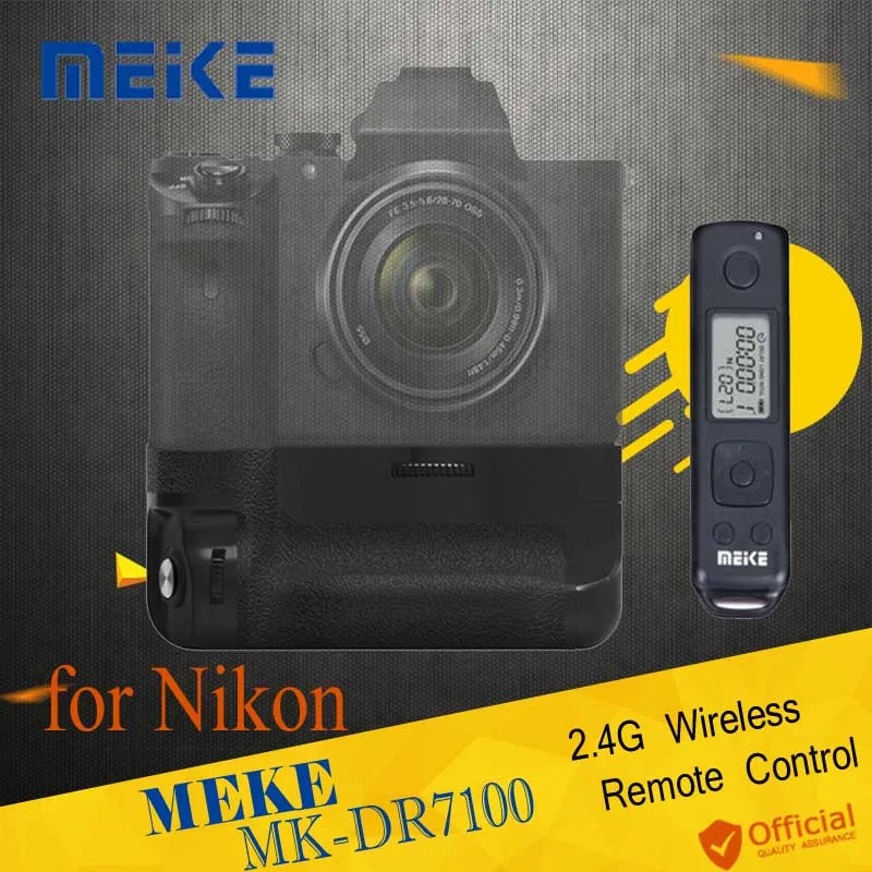 Meike MK-DR7100 2.4Ghz Wireless Remote Control Multi-Power Vertical Battery Grip Shutter for Nikon D7100 D7200 EN-EL15 as MB-D15 |