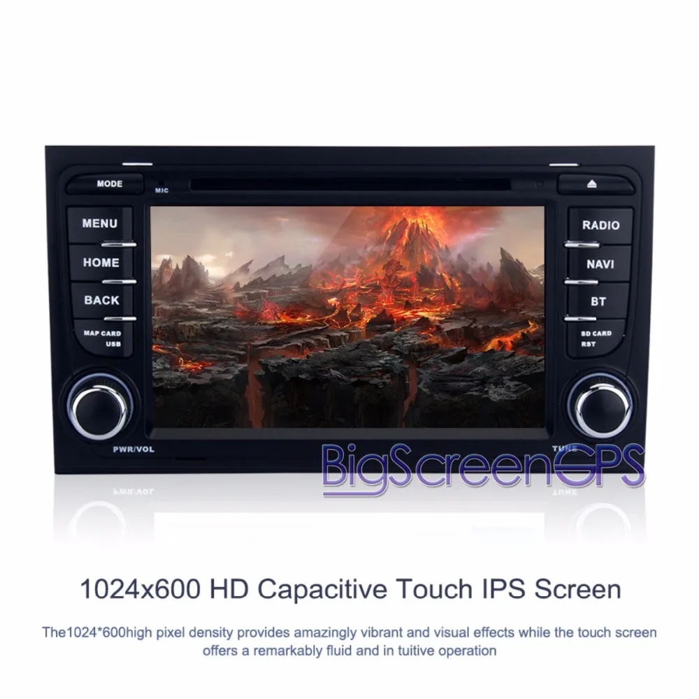 7 &quotAndroid 8 0 Восьмиядерный 2 din автомобильный DVD CD плеер GPS навигация для Audi A4 S4 RS4 2003
