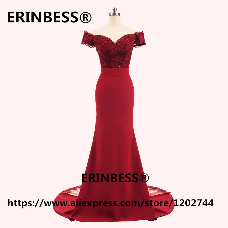 ERINBESS Robe De Soiree Русалка Охотник зеленый бордовый длинное вечернее платье вечерние элегантные vestido de festa длинное выпускное платье