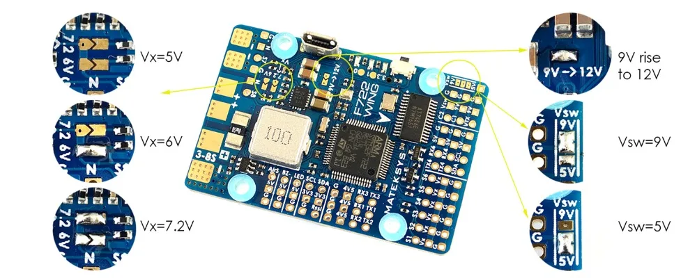 Matek Systems F722-WING Flight Controller STM32F722RET6 Built-in OSD For RC Airplane Fixed Wing Models Accessories | Игрушки и хобби