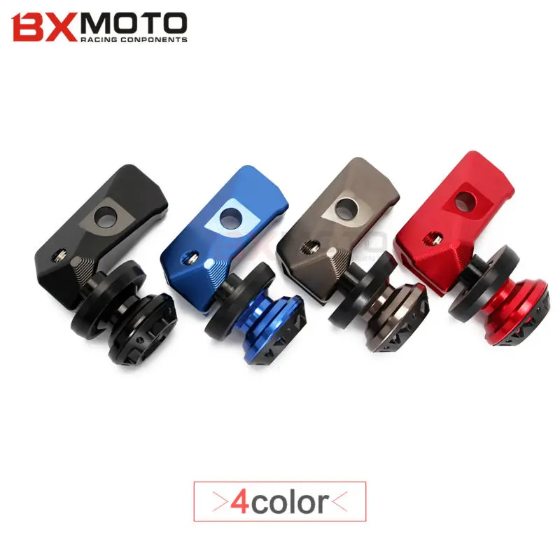 

Motorcycle Cnc Rear Axle Spindle Chain Adjuster Blocks With Spool Sliders Kit For Yamaha Yzf R3 R25 Mt03 Mt25