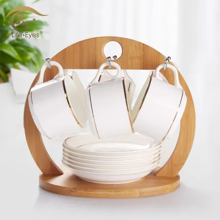 4 & 6 наборов подставка для сушки чашек и блюдца Бамбуковая деревянная полка чая