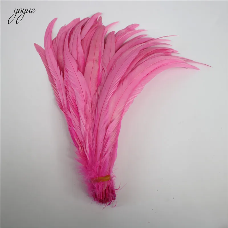 Pink 50 шт. 35-40 см 14-16 дюймов розовый Петух петушиные перья дешевые перо для ремесел Christma Diy перья фазана украшения - Цвет: Pink