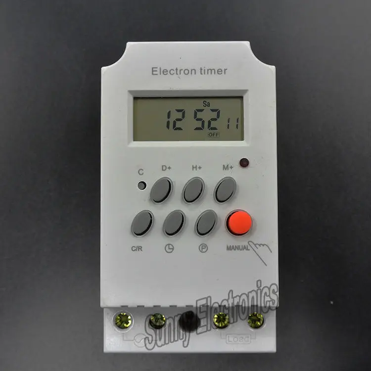 AC 220V 25A микрокомпьютер электронный программируемый цифровой таймер на Din рейку |
