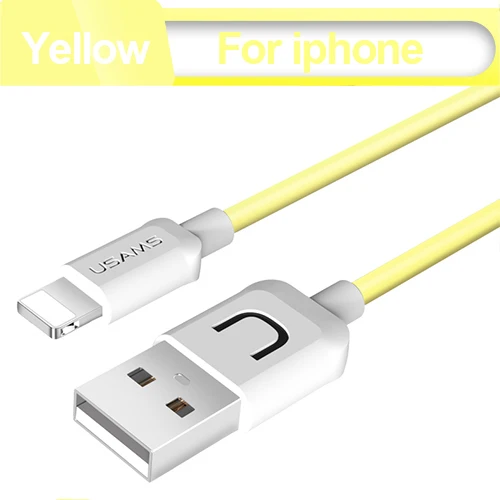 Yellow USAMS 3 шт./партия USB кабель для iphone X XS XR XS MAX 1 м 0,25 м кабель для зарядки и синхронизации данных для ipad iphone 8 7 6 6 S 5 Шнур - Цвет: Yellow