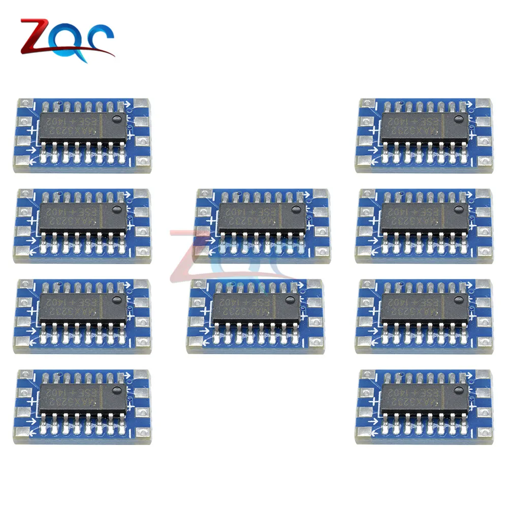 10 шт. MAX3232 Серийный порт мини RS232 к TTL конвертер Модуль платы 115200bps 3В 5В MAX3232CSE Elcetrical