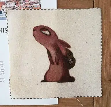 b65 ZENGIA Fox/Llama/Bear ручная окрашенная ткань DIY шитье с животным принтом хлопок льняная ткань Telas пэчворк для сумки/украшения 15x15 см - Цвет: b65