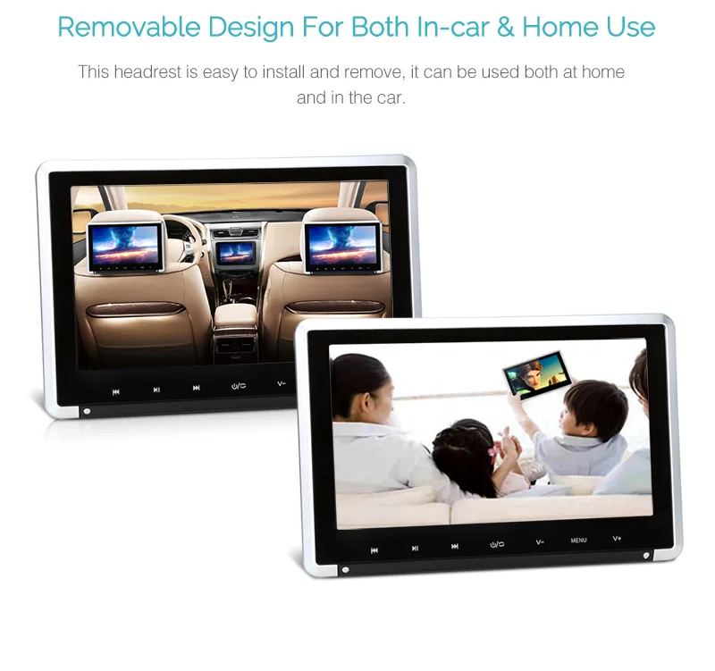 Тыквы 10 1 ''подголовник автомобиля DVD видео плеер USB/SD/HDMI/IR/FM на тонкопленочных