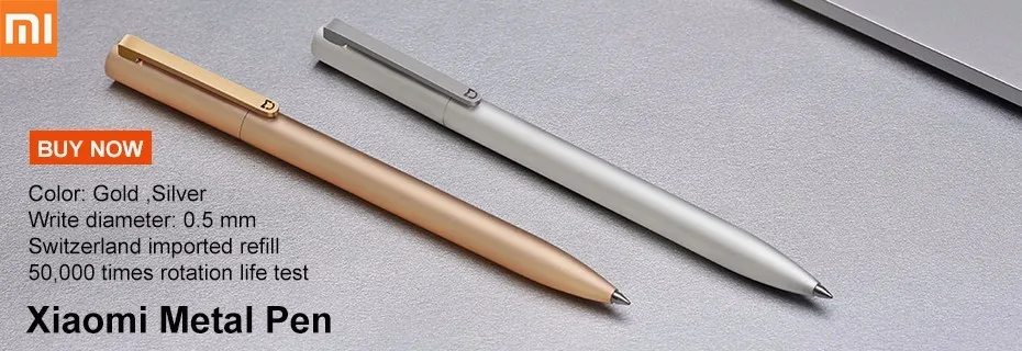 Оригинальный металлический знак Xiaomi Mijia MI ручки 0 5 мм для подписи PREMEC Гладкий