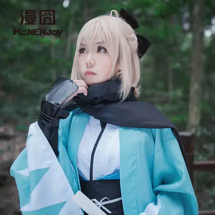 Аниме Fate Grand Order Okita Souji Sakura Saber карнавальный костюм Artoria Pendragon для Хэллоуина |