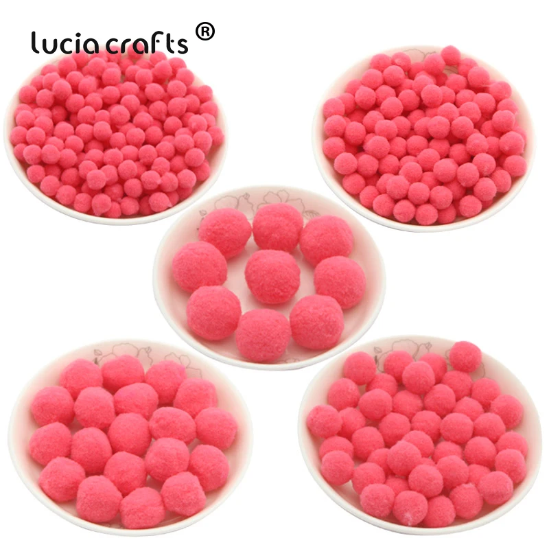 Lucia crafts 30 г/лот смешанные 5 размеров смешанные помпоны мягкие помпоны для самостоятельного пошива одежды Свадебные детские игрушки аксессуары J0706