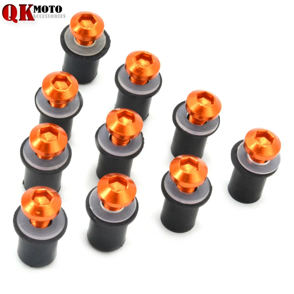 Ветрозащитные винты для мотоциклов с ЧПУ универсальные обтекатели болты Kawasaki HONDA