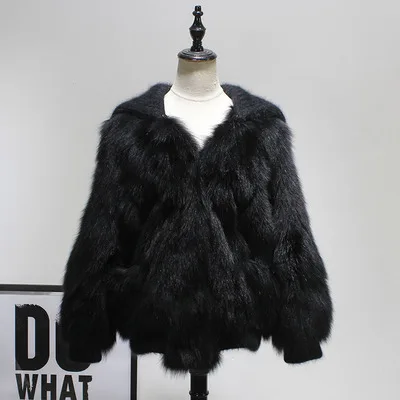 OFTBUY натуральное меховое пальто женская зимняя куртка натуральная Шуба из кролика Рекс теплая куртка Повседневная модная роскошная одежда уличная одежда - Цвет: Черный