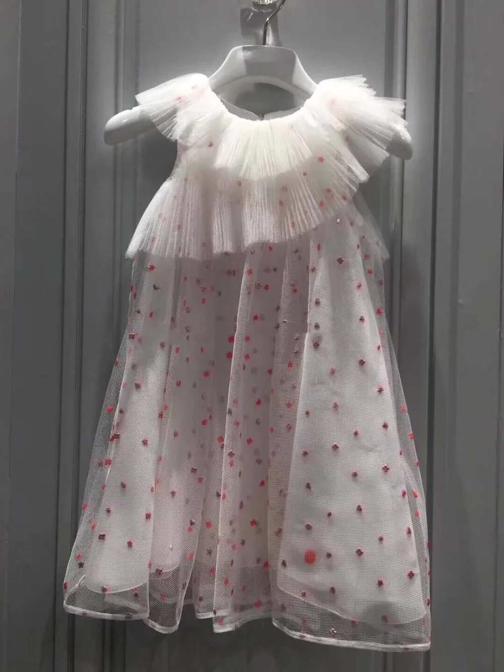 

Summer baby girls dress embroidered floral ruffles fashion baby girls dresses