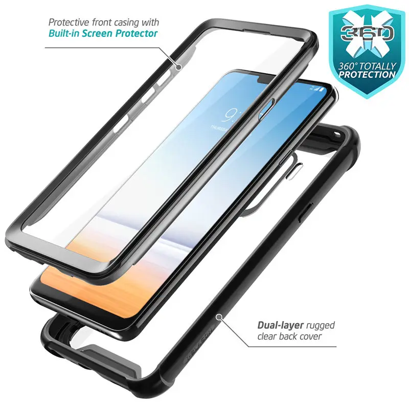 Для LG G7 чехол 6,1 дюймов i-Blason Ares полный корпус прочный прозрачный бампер крышка со встроенной защитной пленкой для LG G7 ThinQ