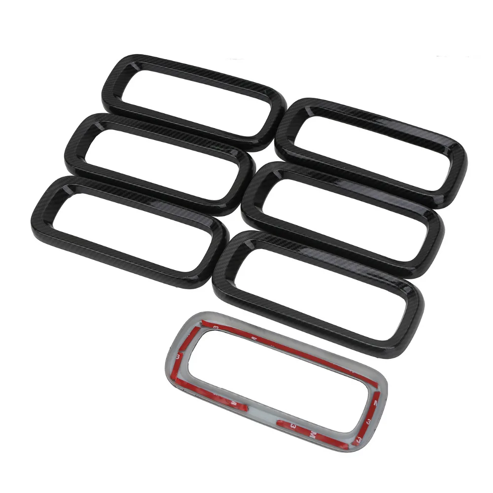 WISENGEAR 7 шт. Передняя решетка Накладка для Jeep Renegade 2015 2016 2017 гоночные вставки