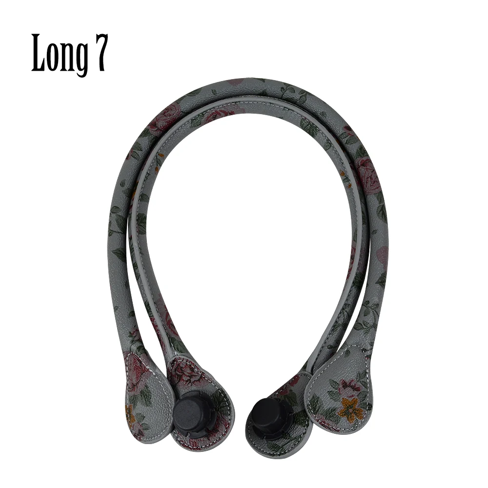 long 7 TANQU, новинка, 1 пара, короткая, длинная, с цветочным принтом, мягкая, искусственная, из искусственной кожи, ручка для Obag, Классическая, мини, O сумка, женская сумка на плечо - Цвет: long 7