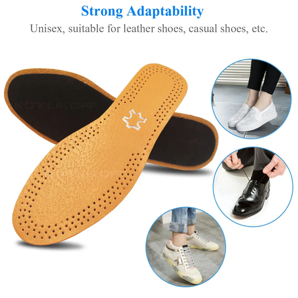 3mm Ultra Thin Leather Insoles Breathable Deodorant Latex Instantly Absorb Sweat Replacement Inner Soles Shoes Insole Pad