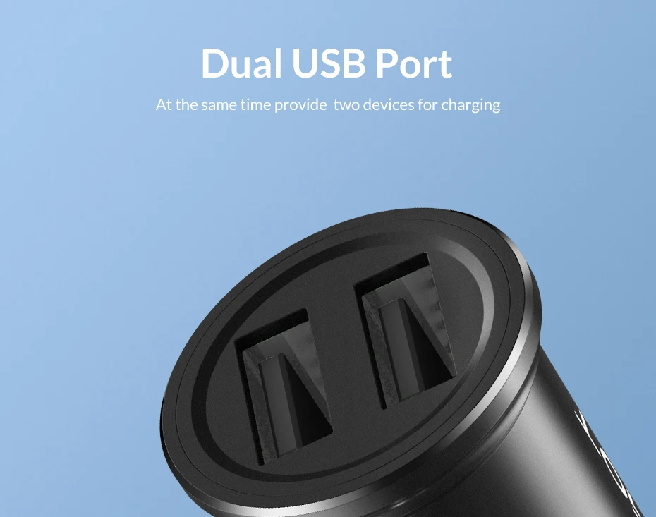 TOPK G203 мини USB Автомобильное зарядное устройство для iPhone Xiaomi Мобильный телефон планшет 3.1A Быстрая зарядка двойной USB Автомобильное зарядное устройство адаптер в автомобиле