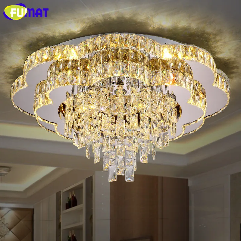 Современная светодиодная люстра FUMAT хрустальный светильник К9 в форме цветка