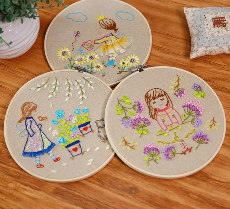 4 размера DIY Needlecraft устройство для вышивки крестом бамбуковая рамка кольцо