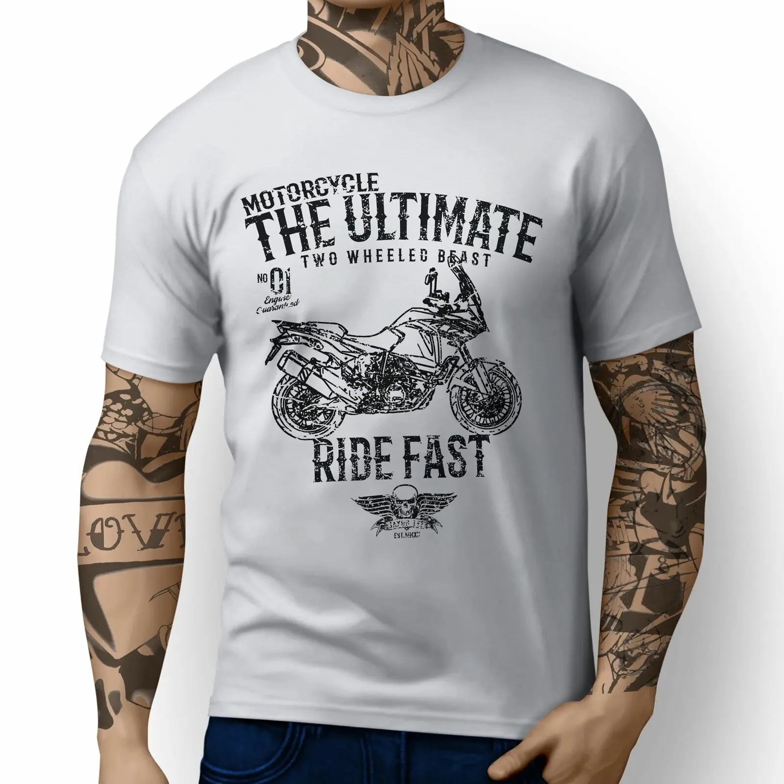 

2019 Funny Motorcycle 1290 Super Adventure Inspired Motorbike Motorrad T-Shirts Tees