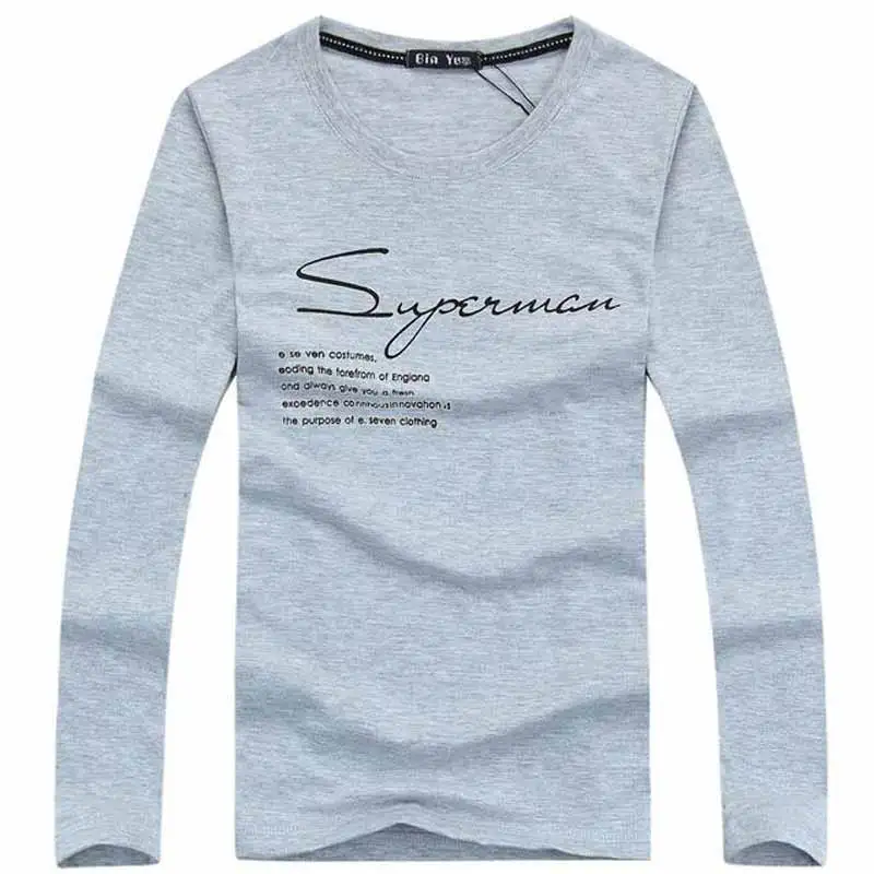 HEE GRAND/мужские модные футболки с длинным рукавом и О образным вырезом из чистого