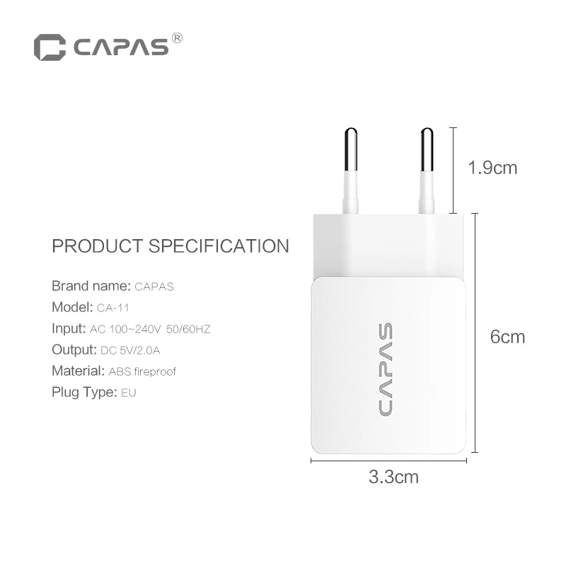 5 В 2A ЕС USB Зарядное устройство для iPhone X XS плюс 8 7 iPad быстро стены адаптер samsung S9 Xiaomi
