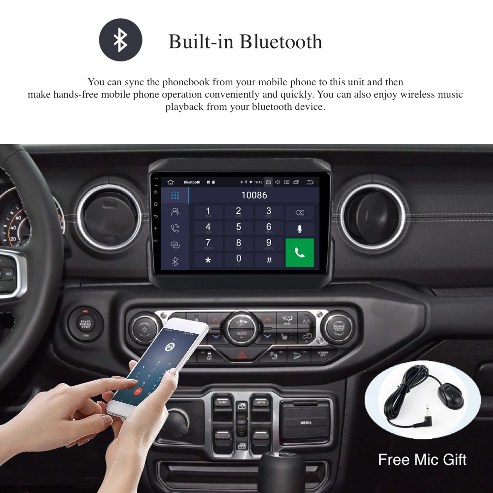 GPS-навигатор 2 Din Android 9 0 для Jeep Wrangler 2018 2019 PX6 DSP IPS HDMI 4 Гб + 64 ГБ RDS Wi-Fi BT USB AUX carplay OBD
