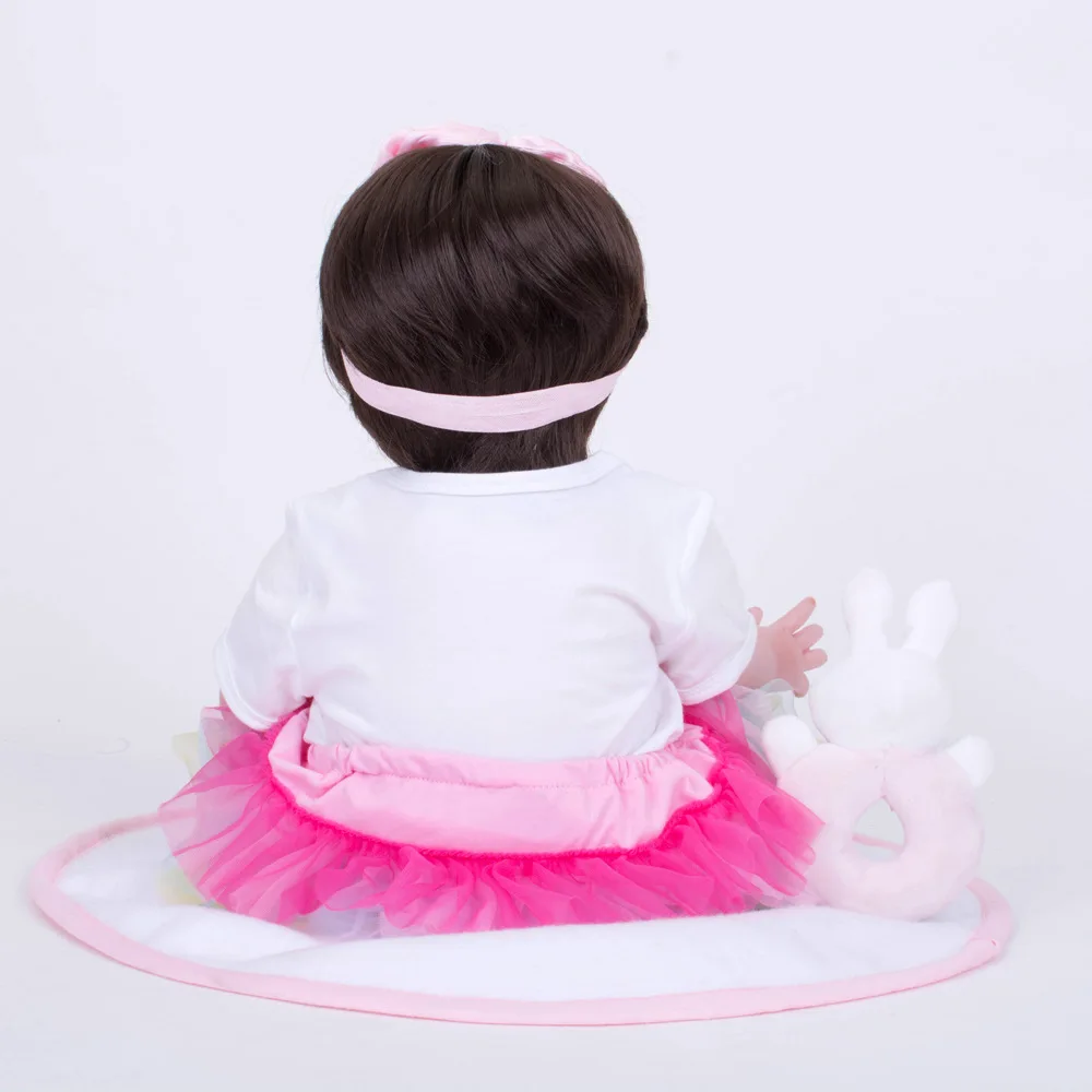 22 &quotДевочка Кукла reborn ткань тело babie с бутылочка соской Bebe живой bonecas подарок