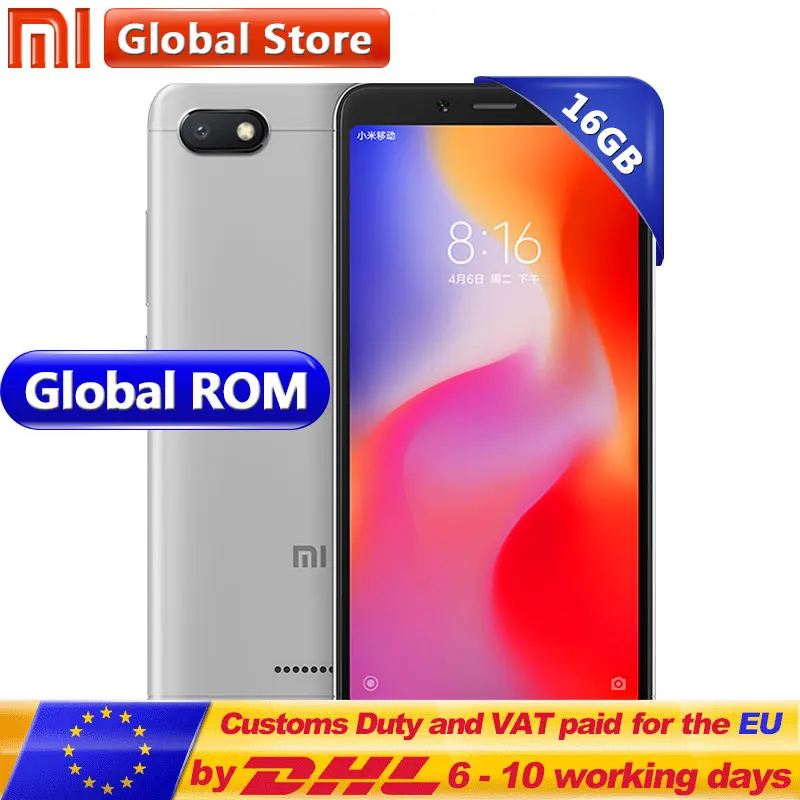 Xiaomi Redmi 6A 6 2 GB Оперативная память 16 Гб Встроенная A22 Смартфон 13 0 МП + 5.0MP двойной