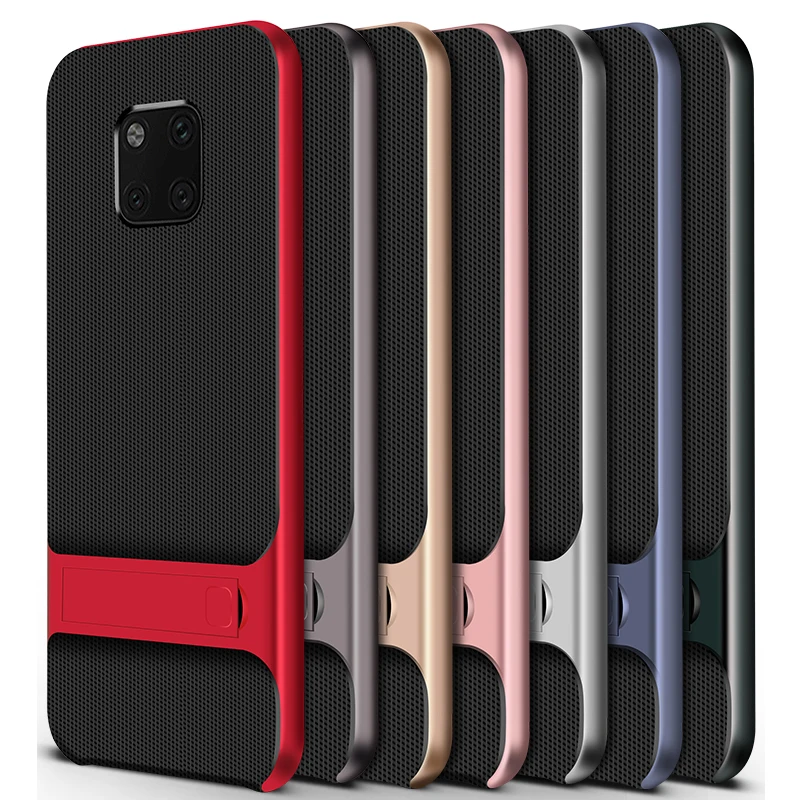 Противоударные силиконовые чехлы для huawei mate 20 Pro 20Pro Lite с опорой на заднюю панель