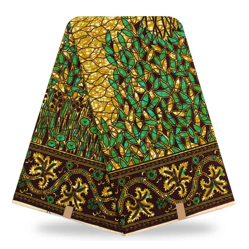 2017 Хит продаж светло зеленый африканский из парафинированной ткани 100% хлопок для