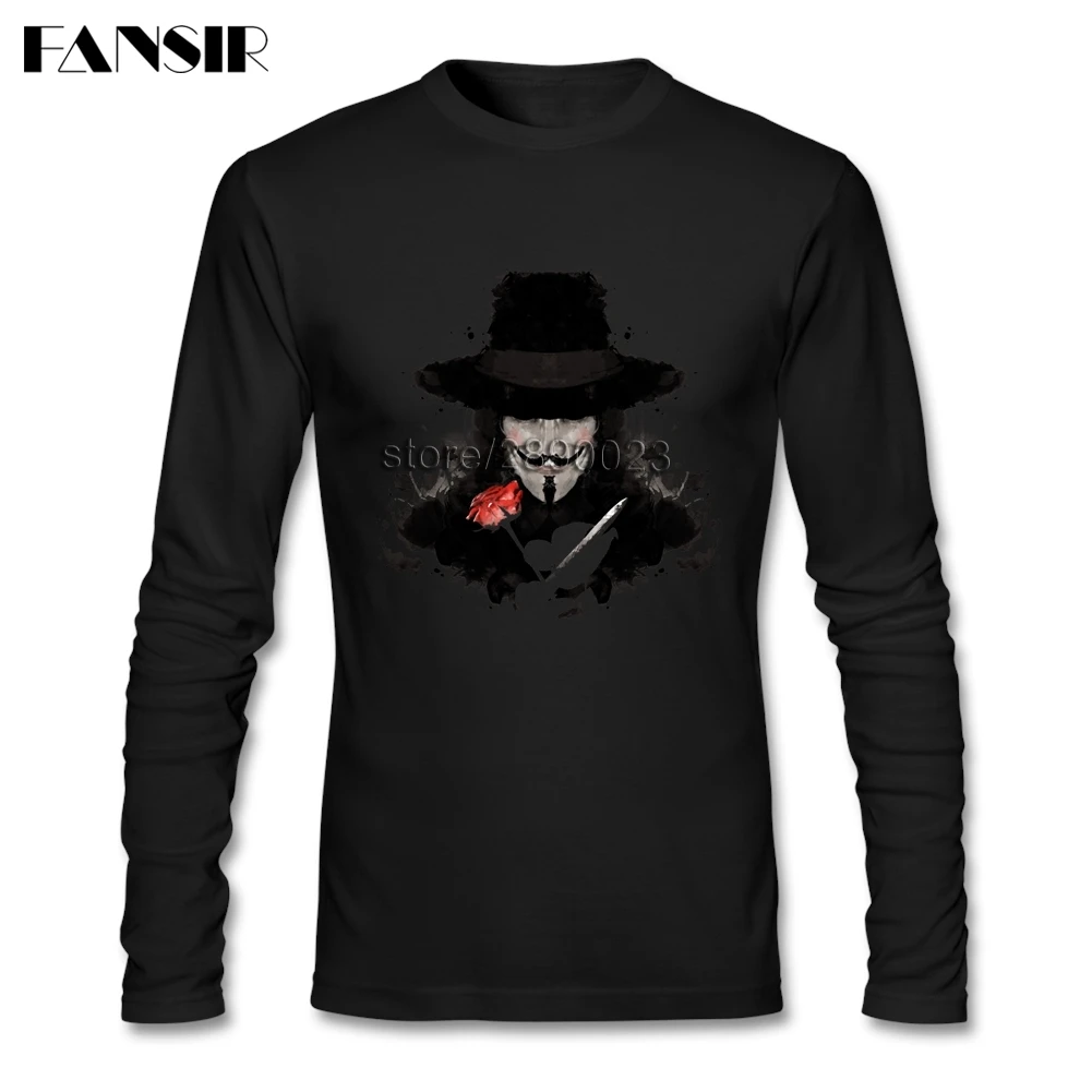 Для отдыха футболки мужские чернила for Vendetta V For кино футболка с круглым вырезом и