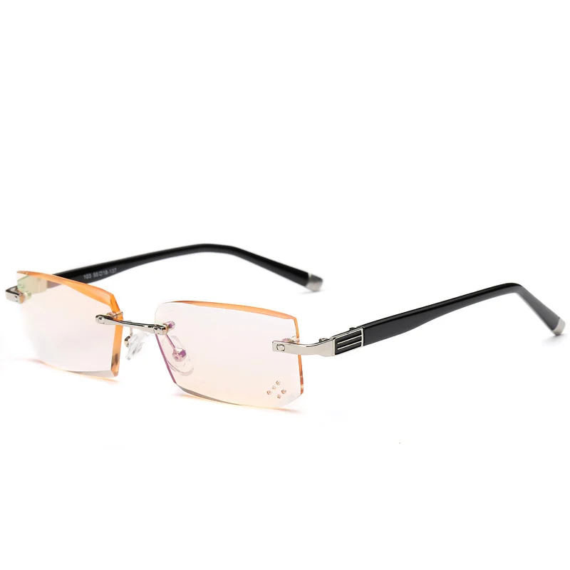 Новинка 2017 коричневые безободковые очки для чтения мужчин и женщин безрамочные