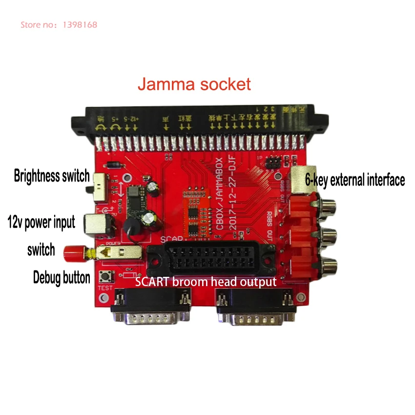 JAMMA в дБ 15pin Joypad Конвертация платы 12 В JAMMA CBOX конвертер SCART выход для JAMMA аркадная игра PCB SNK материнская плата